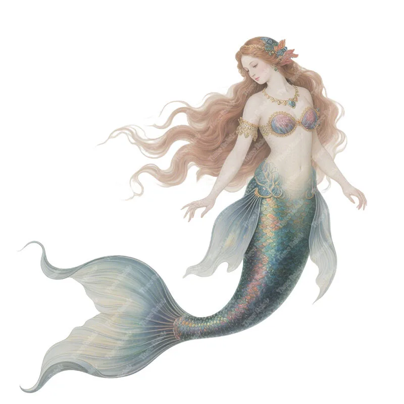 Three Ratels CEE176 Medieval European mermaid art wall stickers for home decoration  car decal