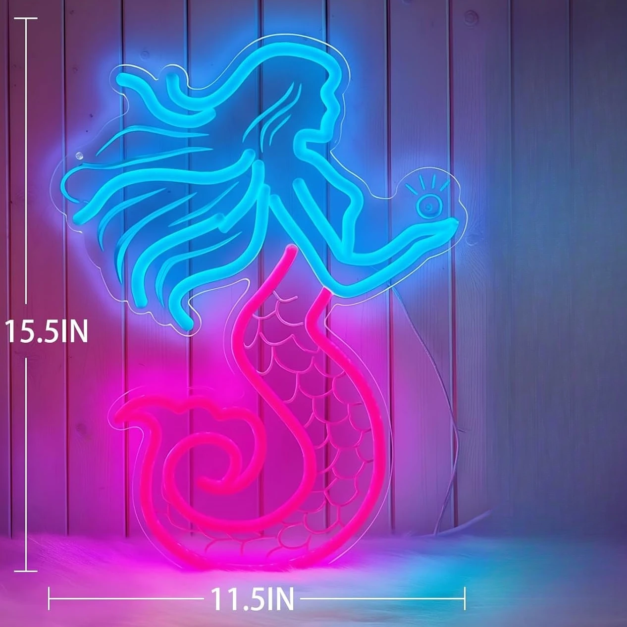 Mermaid Neon Sign Party Decor LED Neon Light USB Dimmable for Girls Room Bedroom Cafe Liivngroom Dorm Wall Decor Birthday Gifts
