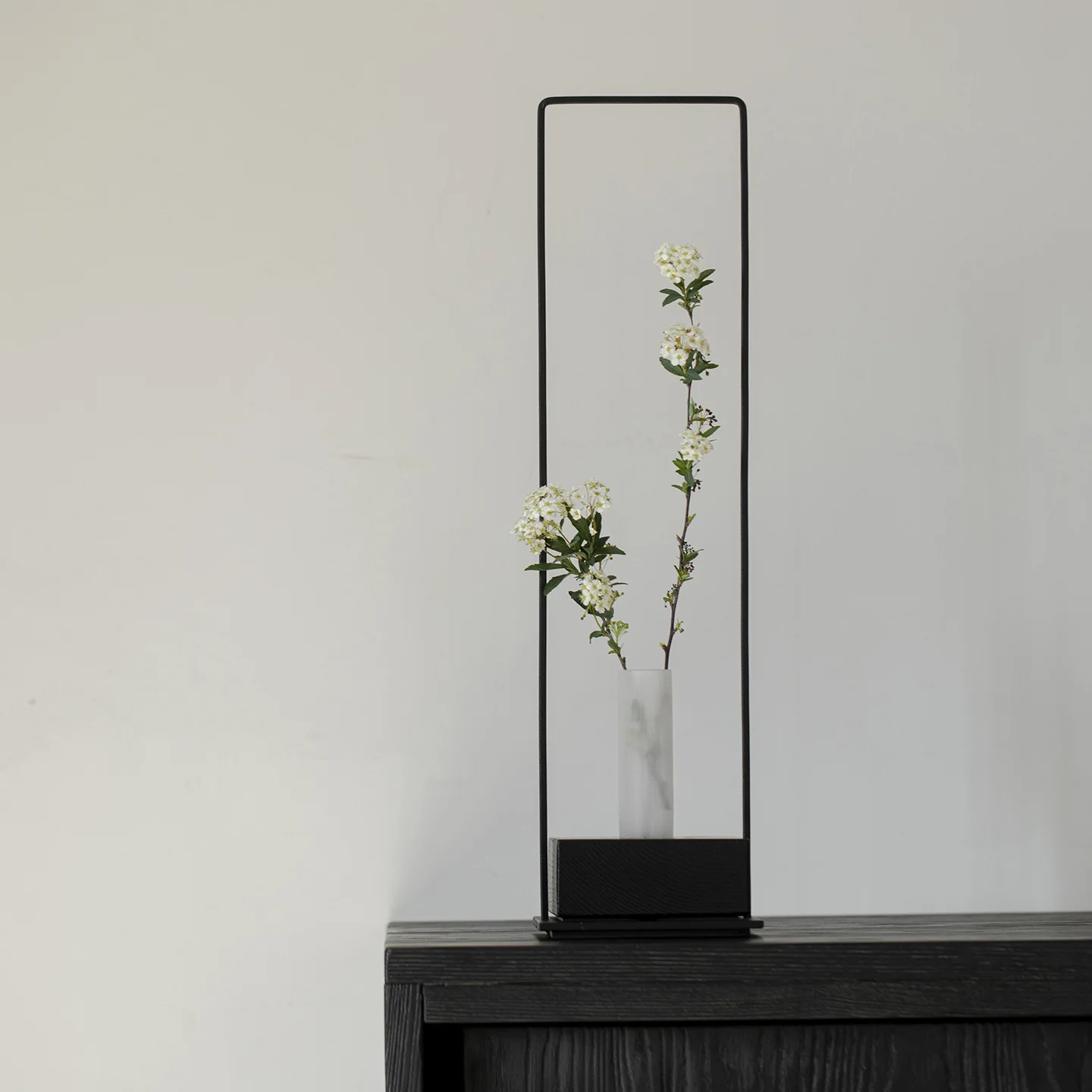 

Japanese-style simple wrought iron glass vase flower insert flower stand Zen water flower cultivator tea space decoration