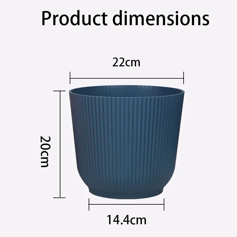 Simple environmental protection round large diameter thickened flowerpot horticultural flowerpot simple thickened flowerpot