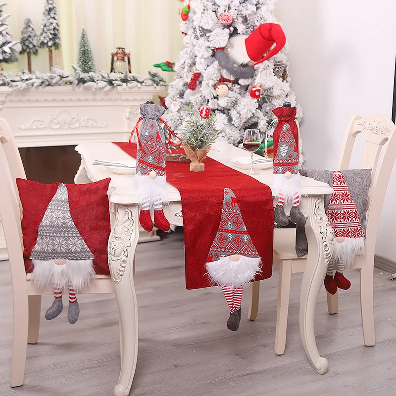 

Christmas Table Runner Faceless Doll Forester Xmas Party Decor Table Runners For Home Xmas Ornaments Happy New Year 2023 Navidad