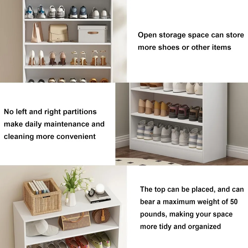 

Shoe Cabinet, 9 Tiers 40-45 Pairs Heavy Duty Wood Freestanding Shoe Storage Cabinet, 70.8'' Tall Shoe Cabinet, Customized