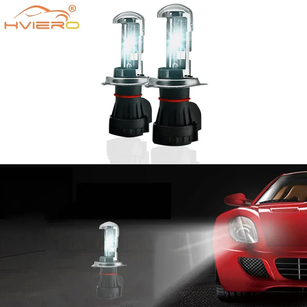 

2X Car Headlights Bulbs 55W 12V Lamps 6000k 4000lm Lights Hid Light Cars IP68 Waterproof Universal H4 Type Xenon Kit 360 Degrees