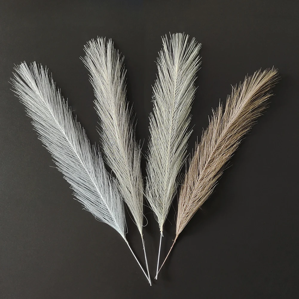 10pcs Artificial Pampas Grass Fluffy Reed Fake Plant for Birthday Wedding Home Party Vase Decoration Flower Bouquets DIY Crafts