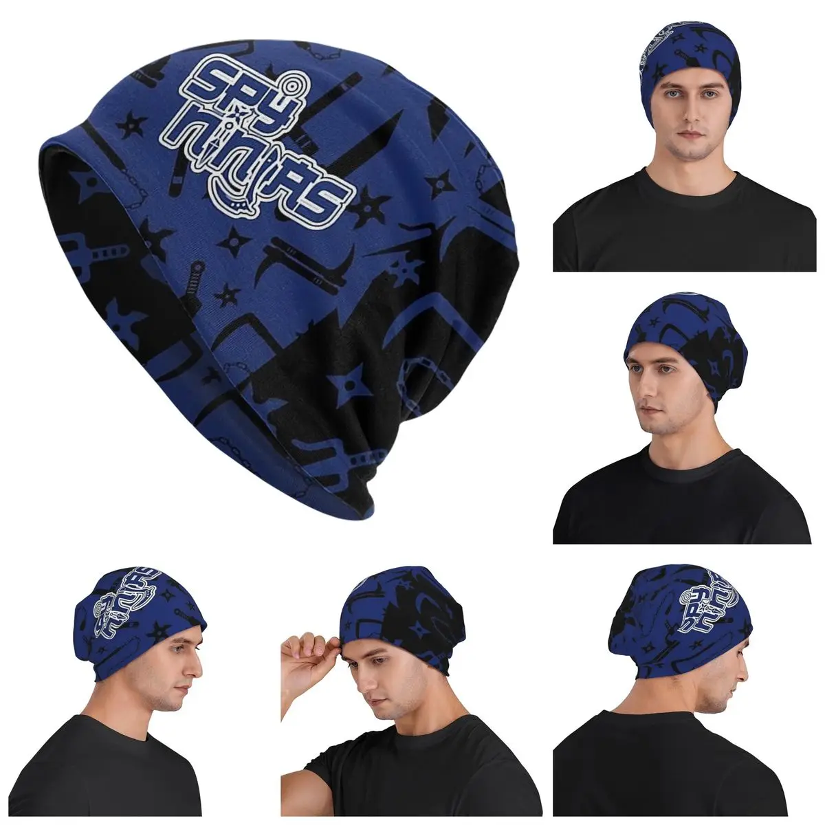 

Fantastic Spy Ninja For Boys And Girls Backpack Warm Knitted Cap Hip Hop Bonnet Hat Autumn Winter Outdoor Beanies Hats Adult