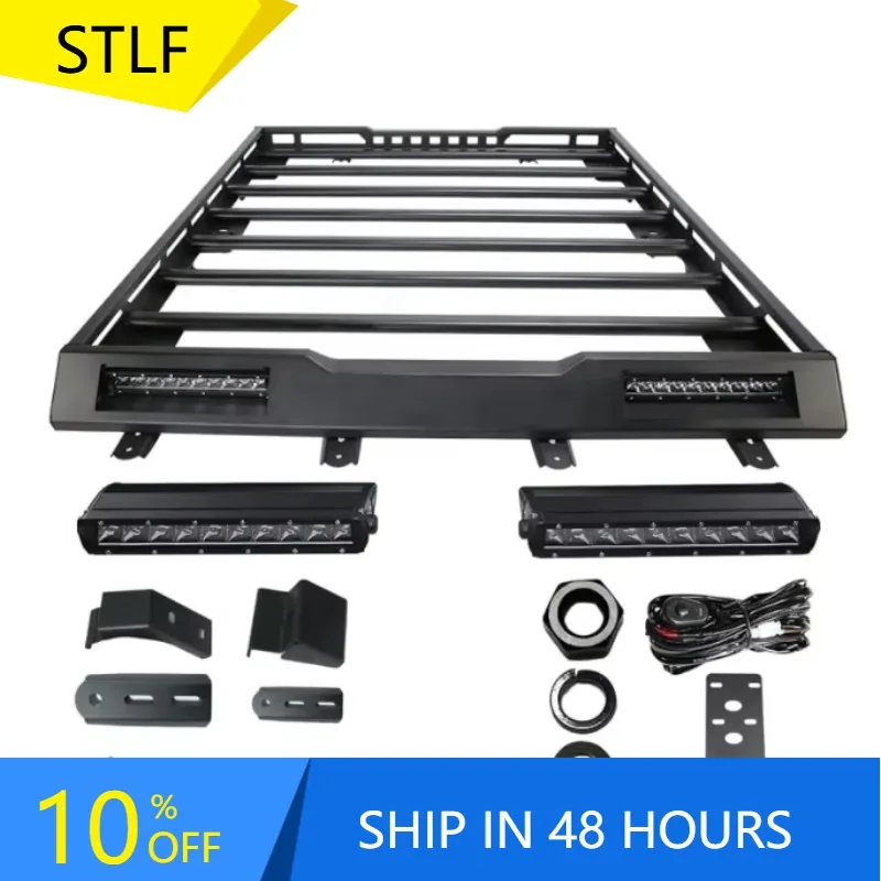 

GlowMart Direct Aluminum Roof Rack Original Roof Basket and Rack Exterior Accessories Roof Rack with Lights