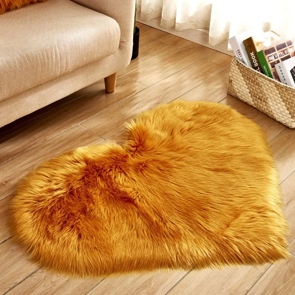 Soft Long Hair Plush Carpet Fluffy Decorative Carpets Imitation Wool Pad Sofa Cushion Rugs Bedroom