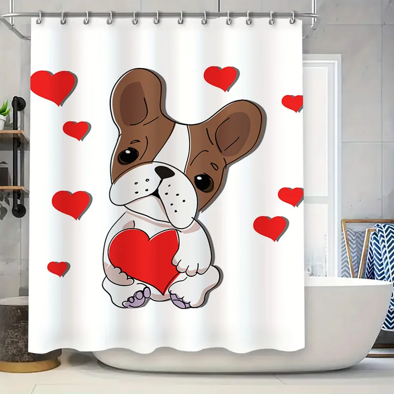 

Зеленая рождественская занавеска для душа с дизайном динозавра, праздничный декор для ванны для украшения ванной комнаты синего и красного цвета