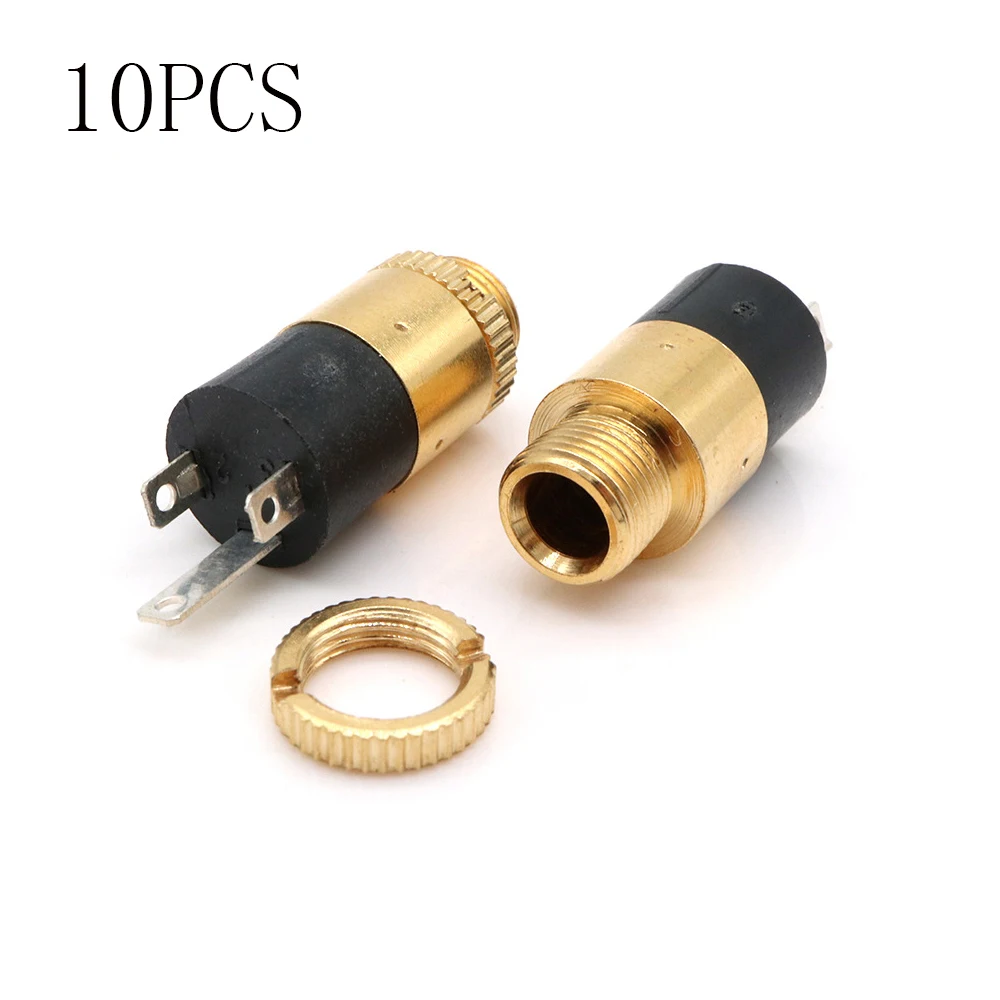 10PCS 3.5MM Female Socket PJ-392 Stereo Female Socket Jack with Screw Gold Plated 3.5 3 Pin Audio Video Headphone Connector