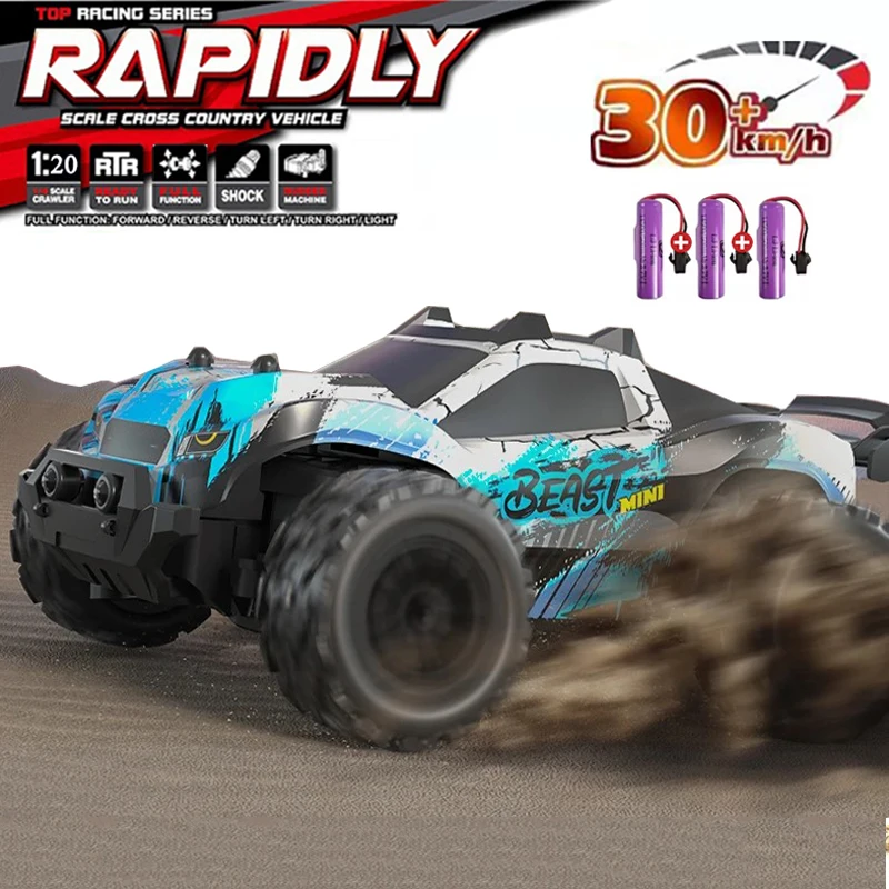 

30km/h RC Car 1:20 Scale High Speed RC Cars Toys Remote Control Cars 2.4G Off Road Monster Truck For Adults And Kids Toy Gift