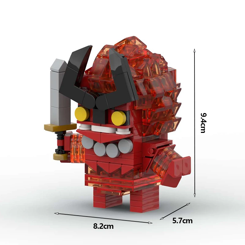 MOC креативная мультяшная кукла Fire God, комплект строительных блоков, скандинавское мифическое пламя, гигантская модель Brickheadz, сделай сам, детские игрушки, подарок на день рождения