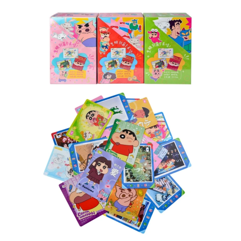 New In 80Pcs KAYOU Card Crayon Shin-chan Original Box Genuine Edition collection Anime Classical Random Children‘s Gift Game