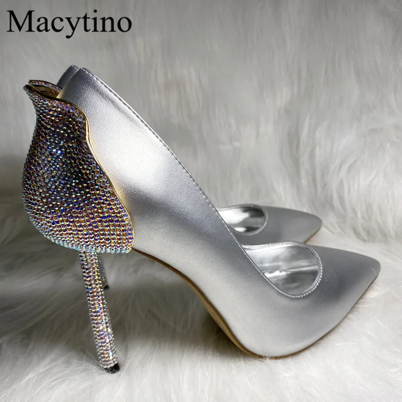 

Drill Heel Design Ladies High Heels Pointed Toe Stiletto Strange Heel High Heels Fashion Party High Heels
