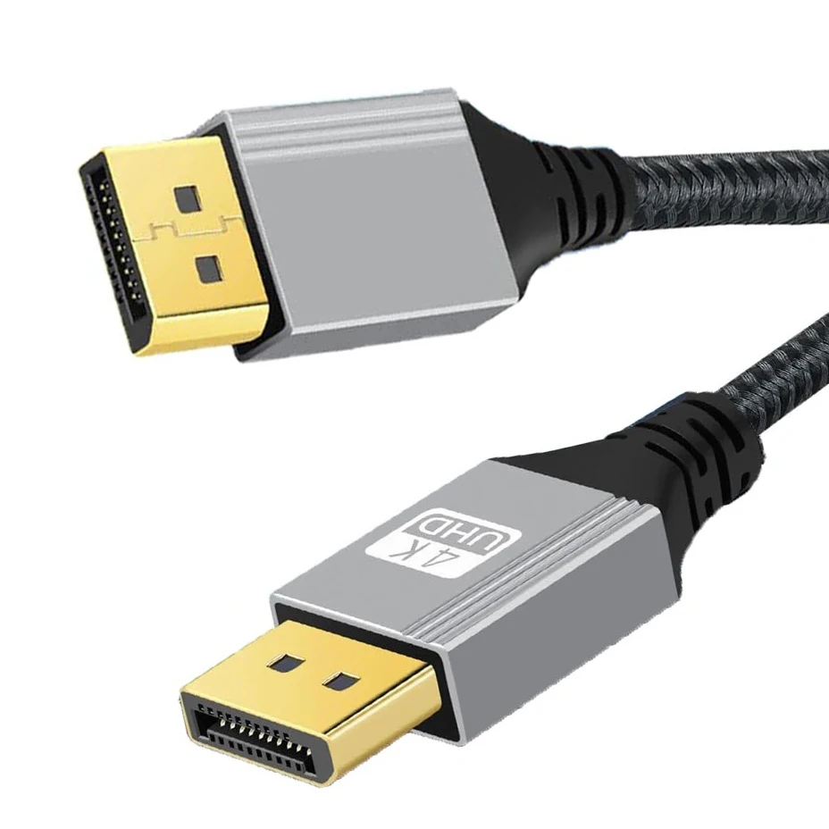 

4K DisplayPort 1.2 1M 2M 3M 5M DP to DP Braided Cord 4K@60Hz 2K@165Hz 2K@144Hz Video Audio Cable for Laptop PC Gaming Monitor