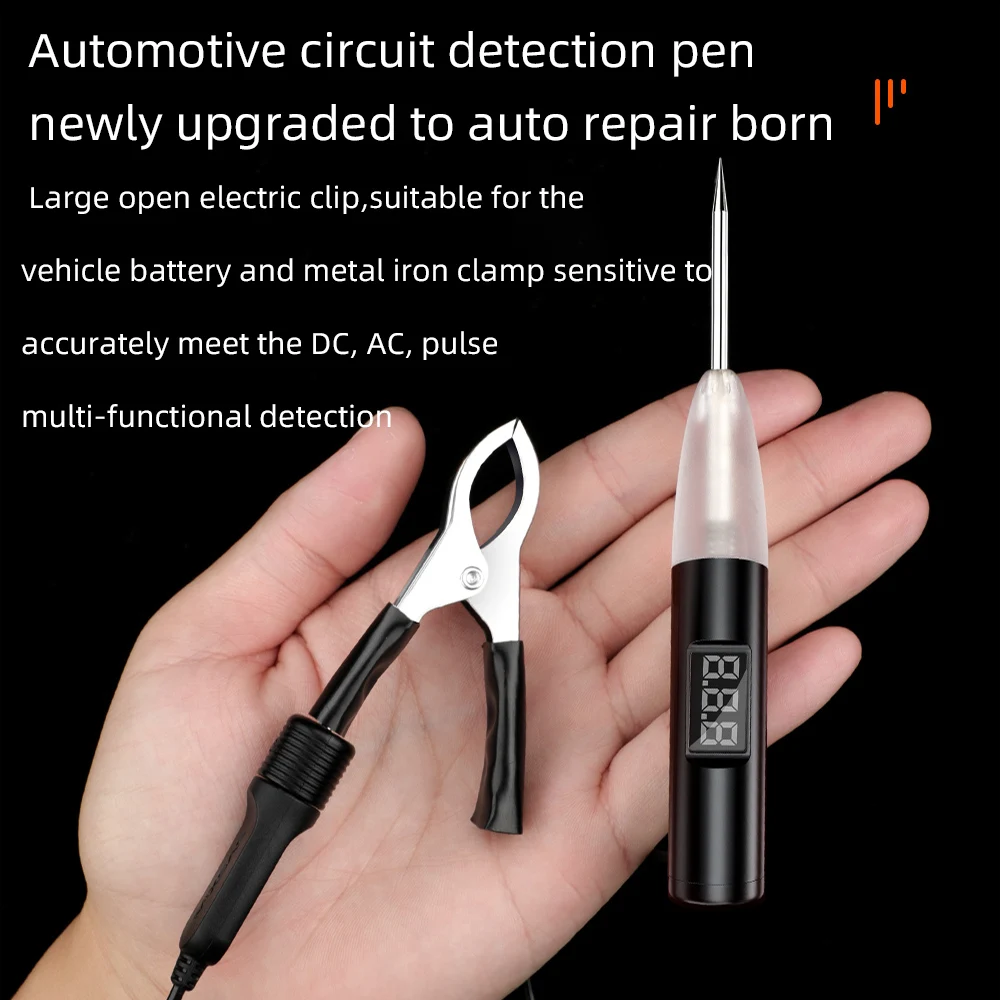 Car Voltage Circuit Tester Pen 601 Auto Repair Automobile Diagnostic Tool Vehicle LED Digital Display Power Probe Light Bulb