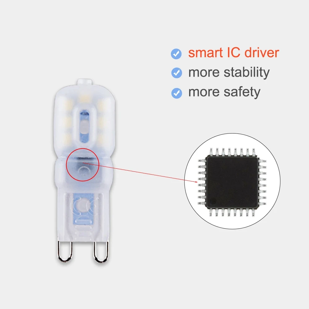 Лампочка-кукуруза, G9, 110 В, 220 В, SMD2835