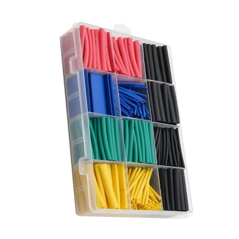 Wire Protector Sleeve Heat Shrink Tubing In Multiple Size for Enhances Electrical Safety With Case