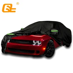 Waterproof Car Covers For 2008-2023 Dodge Challenger with Zipper Door, Windproof Dustproof and UV Proof All Weather Protection
