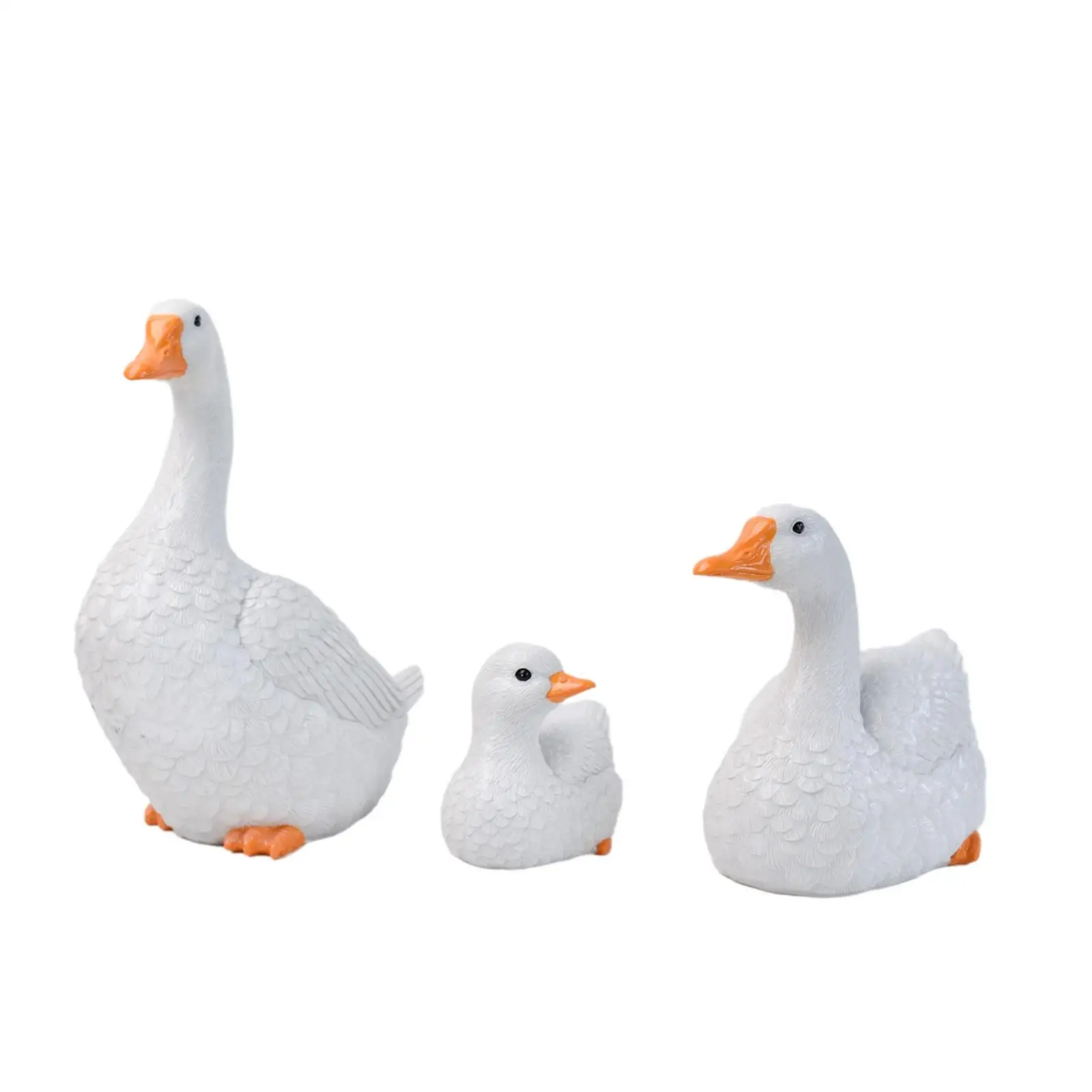 3 Pieces Duck Figurine Textured Duck Figurines Decorative Resin Ducks for Gardeners, Homeowners, Patio, Courtyard, Planters
