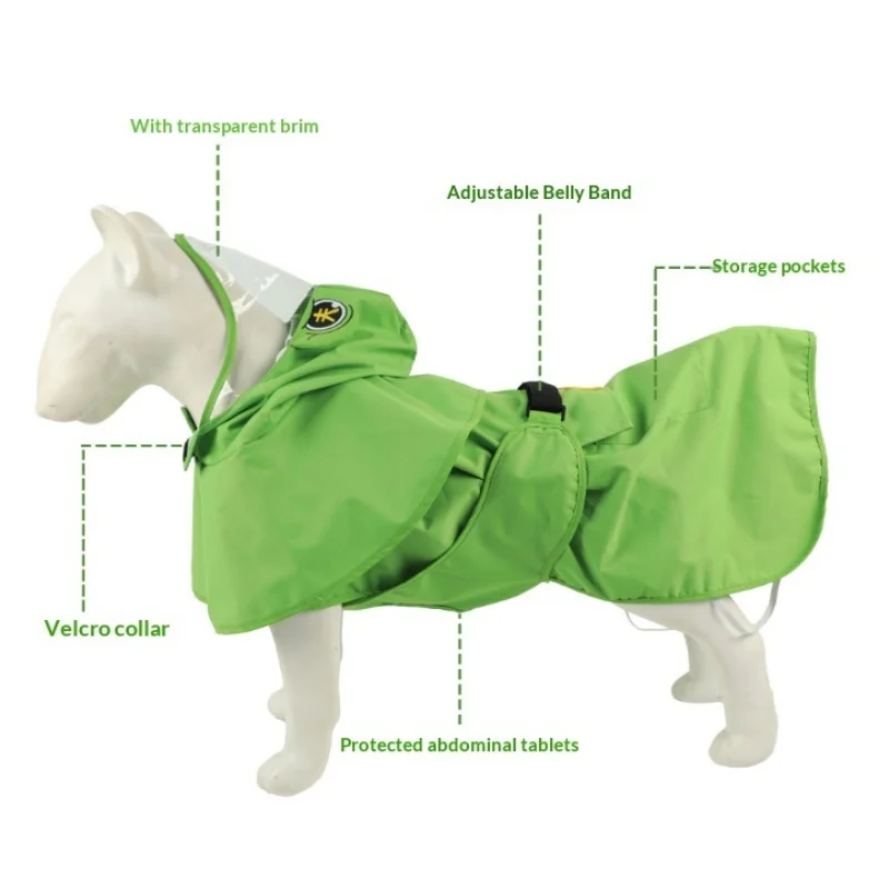 Poncho lluvia con capucha para perros pequeños – Protección abdominal - imagen 5