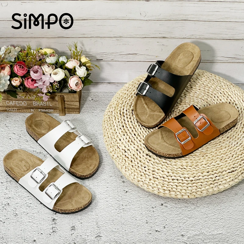 Summer's New Casual Outerwear Women's Slippers Fashionable Flat And Anti-slip Men's Durable Button Beach Cool Slippers