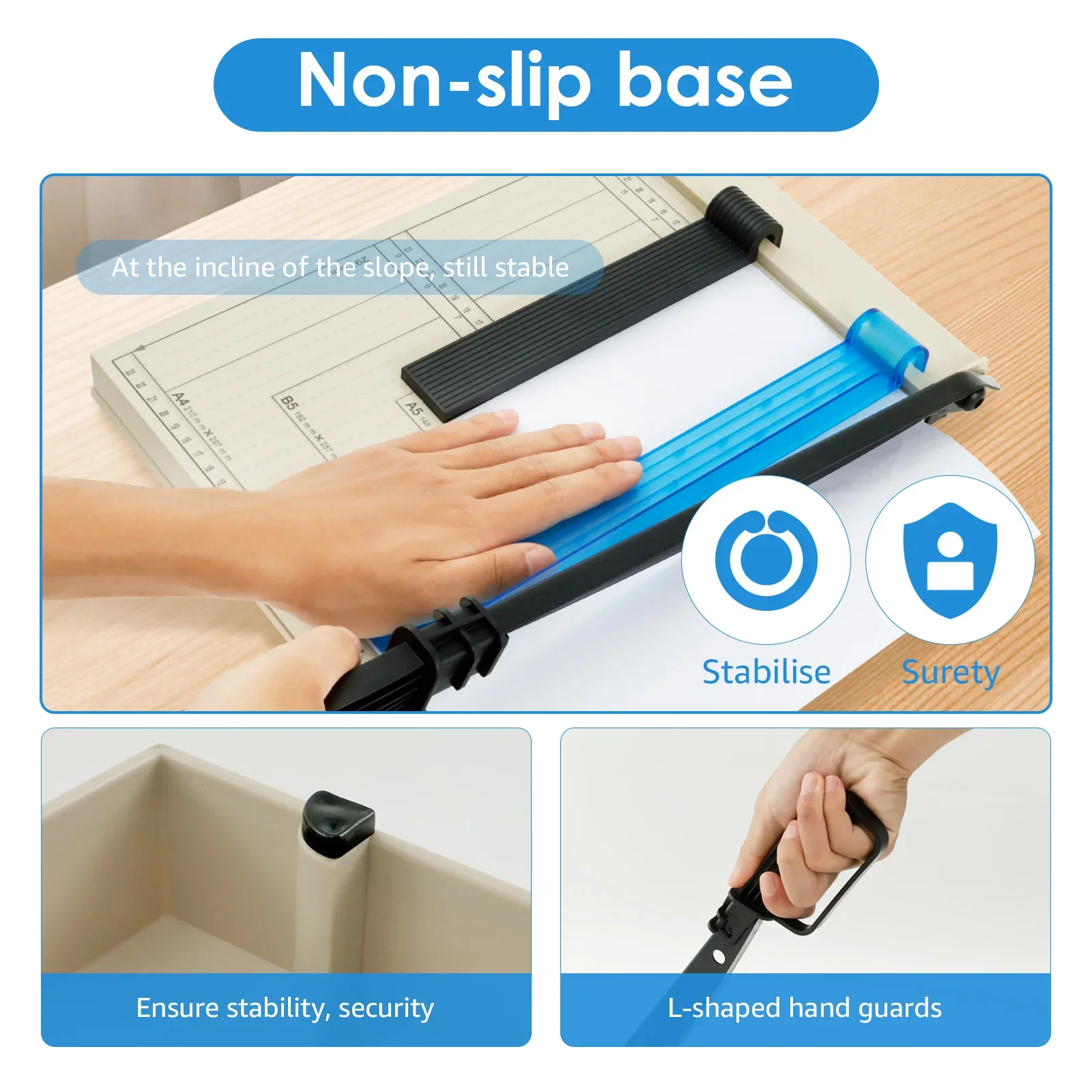 A4 إلى B7 أداة قطع الورق آلة شفرة معدنية 12 بوصة متعددة الوظائف سكين تشذيب الورق صياغة يدوية اللوازم المكتبية #5