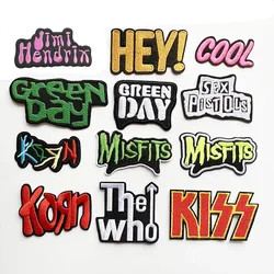 Banner letter rock band patch per abbigliamento strisce fai da te parole scritte Sticker vestiti adesivi abbigliamento indumento Accessorie