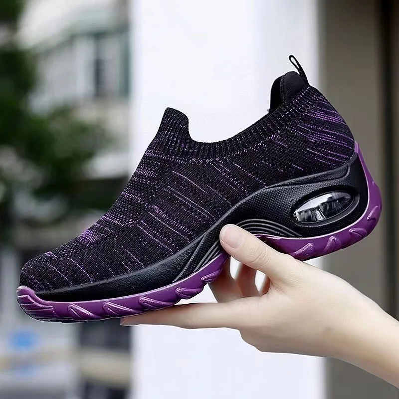 2023 New Women's Casual Shoes Large Air Cushioned Shoes Mesh Casual Women's Shoes