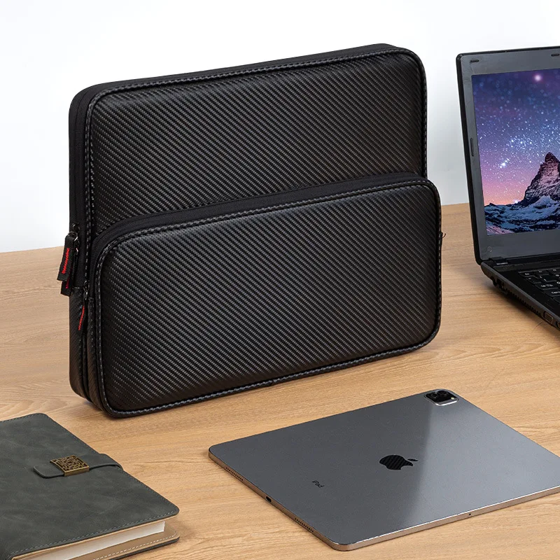 Bolsa de ordenador portátil para videojuegos, bolsa interior de PU impermeable de gran capacidad, adecuada para Apple, 16 pulgadas, 15,6 pulgadas, Lenovo