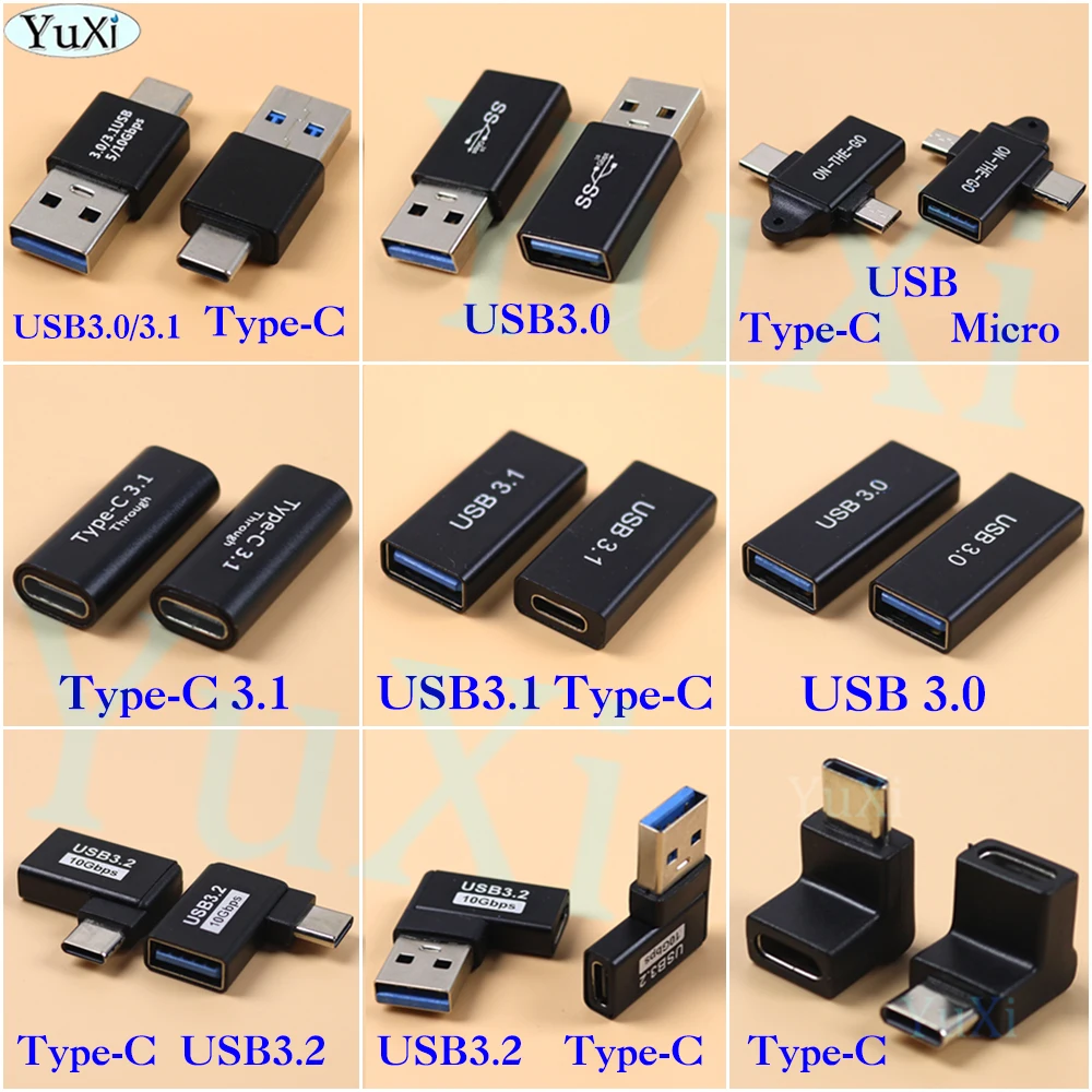 

2Pcs USB C Type-C Micro to USB Adaptor USB3.0/3.1/3.2 Fast Charging Male Female Converter Adapter 5/10Gbps Data Transfer