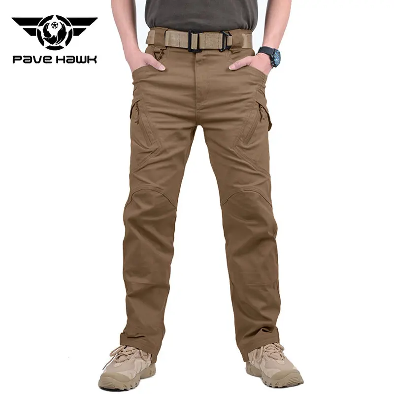 

Mens Multi-pockets Tactical Pants New Combat Cotton Pant Ripstops Cargo Pants Army Casual Outdoor Hiking Trousers Male