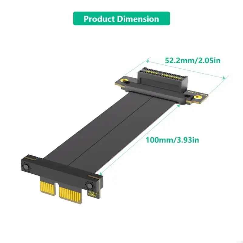 20CB PCIE4.0 1x 90 درجة كابل الموسع 10 سم متانة PCIE4.0 لإعداد الكمبيوتر الفعال