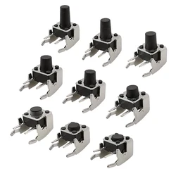 100Pcs/lot 6x6mm PCB Panel Momentary Tactile Tact Mini Push Button Switch Right Angle With Stent 6x6x4.3/4.5/5/6/7/7.5/8/9/10mm