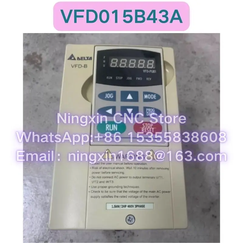 Second-hand VFD015B43A Inverter Tested OK