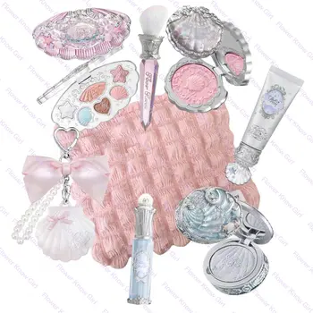 Sada na líčení Flower Knows Shell's Jewel Collection, paleta na obličej, tvářenka, oční stíny, krém na rty, rozjasňovač, balzámy 10 nejlepší prodej kompletní profesionální sada na líčení - №4