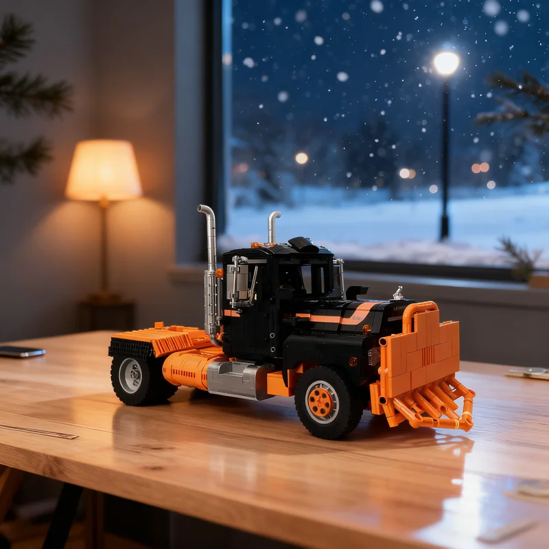 

4771pcs MOC TRW Mack Petroleum Truck 1 18 Scale Creator Expert Model Building Blocks Architecture Toy Christmas Gifts Brick Kids