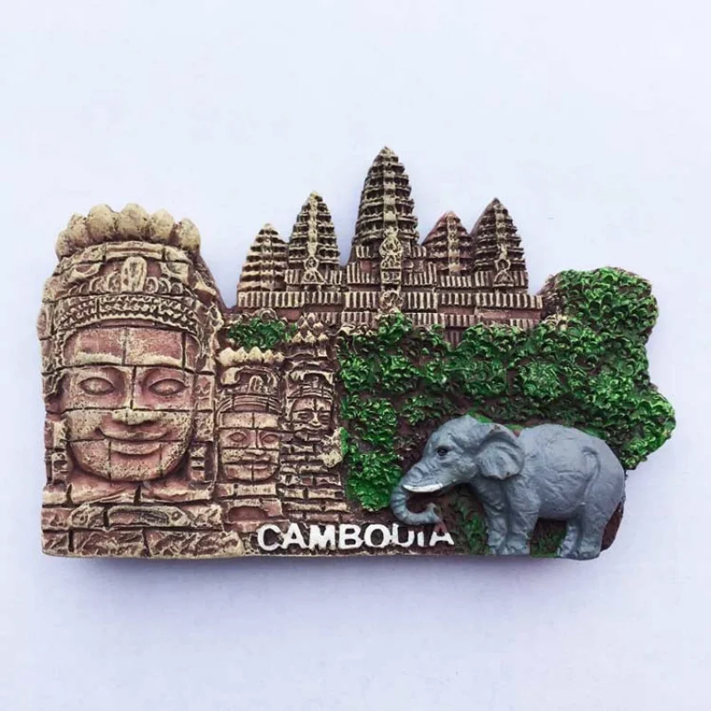 

Cambodia Landmark Magnetic Refrigerator Magnet insTrendy Internet Celebrity Personality Creative Home Decor 3D Magnetic Decorat