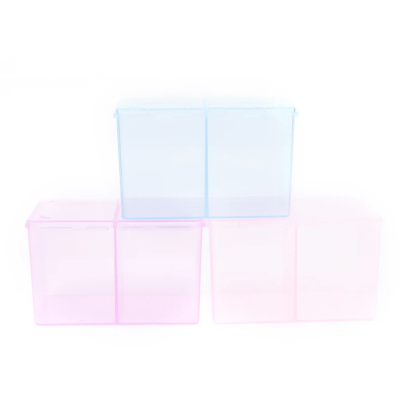 Portable Storage Box Nail Accessoires Wipes Cotton Pads Swab Rods Container Case Nail Art Tools Organizer