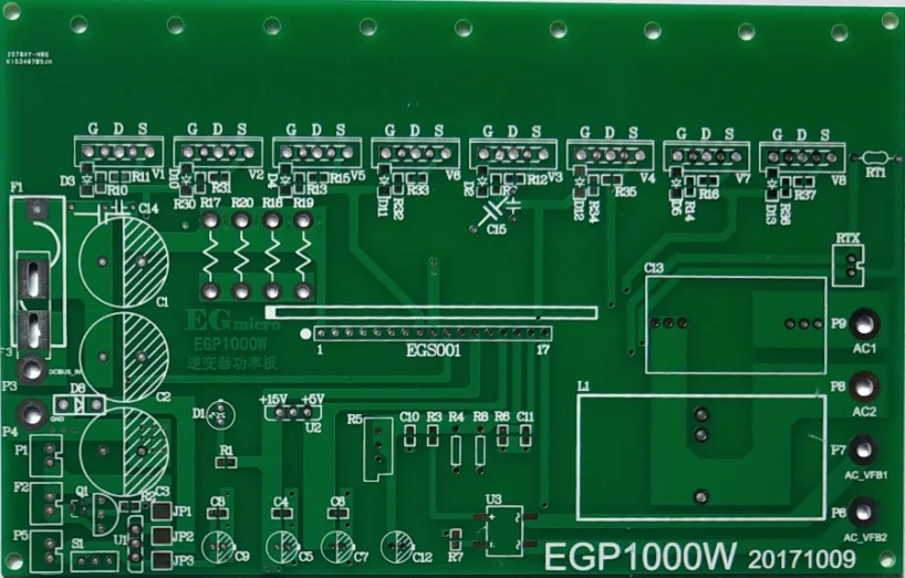 EGP1000W Pure Sine Wave Inverter with Rear Stage Power Board Based on EG8010 Chip Driver Board