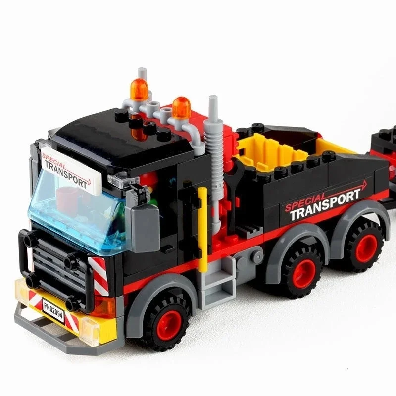 

New Modern Vehicle Car Mode Building Blocks Speed Champions Sports Car Heavy Goods Freight Truck Semi Trailer Bricks Toys Gifts