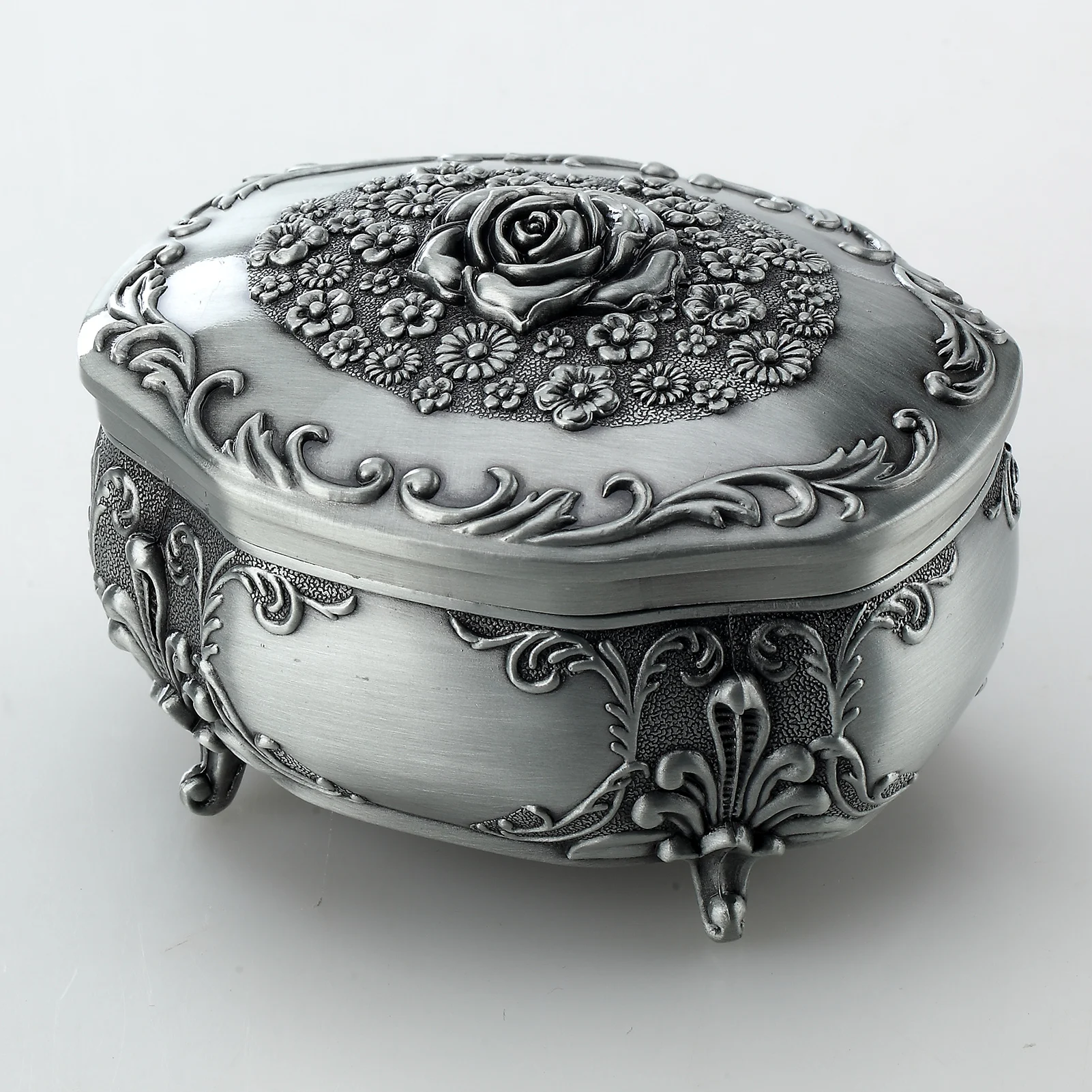 

SOFTALK Emboss Alloy Metal Antique Jewelry Musical Boxes Christmas Birthday Valentine's Day Gifts