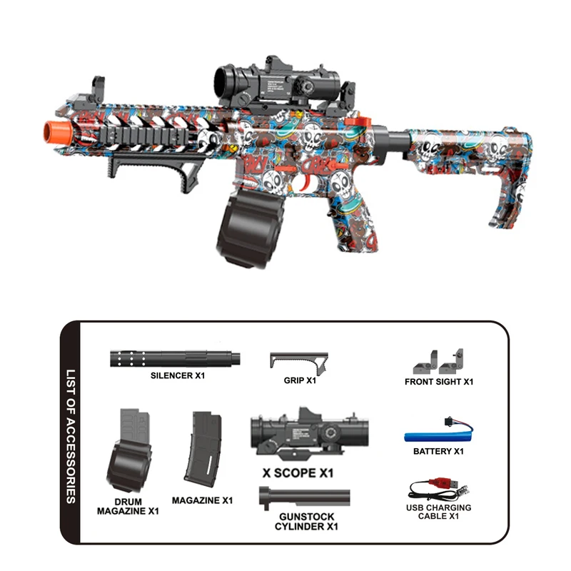 M416 Gun Toy Outdoor Elektrische Blaster Schieten Sport Gel Bullet Shoot Zomer Waterbal Speelgoed Voor Interactief Ouder-kind Spel