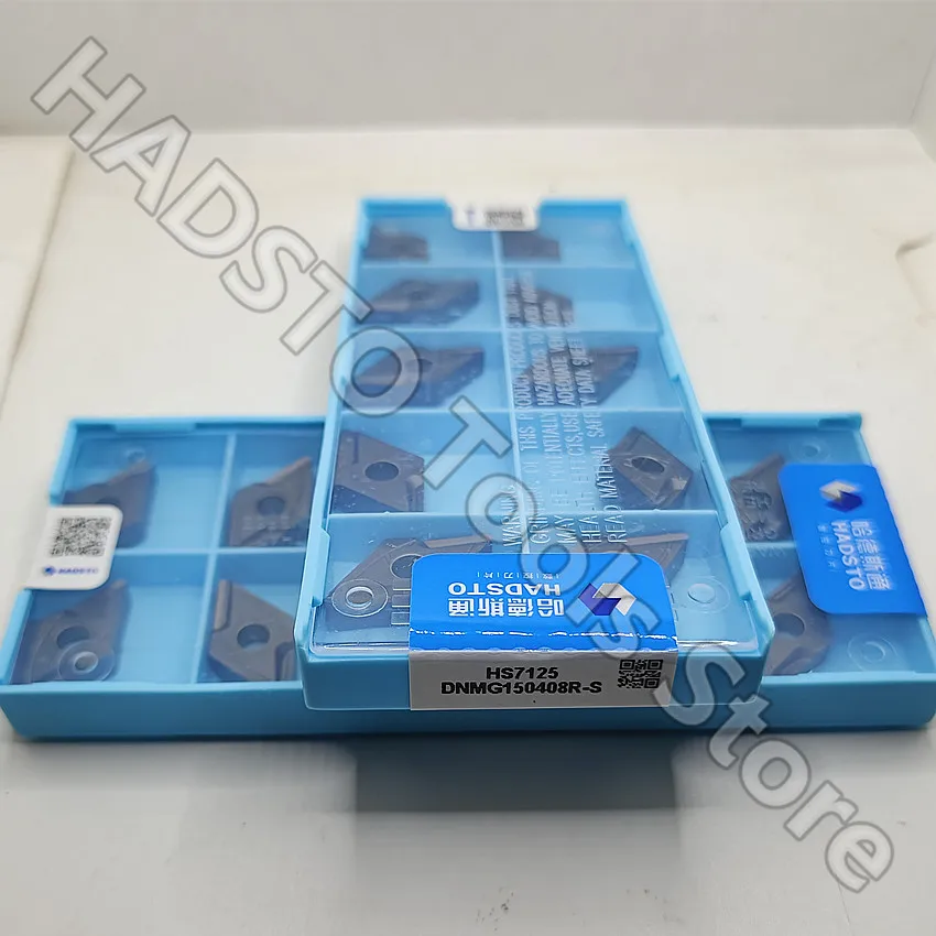 10pcs DNMG150408R-S HS7125 DNMG150408R-S DNMG432R-S HADSTO CNC carbide inserts For Steel, Stainless steel, Cast iron