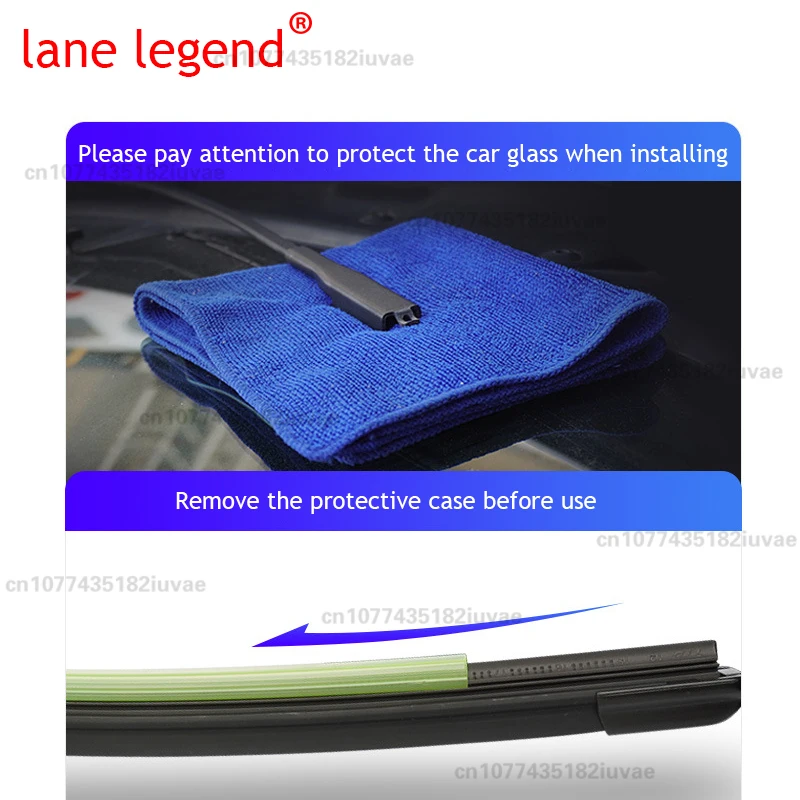 For Kia Optima Magentis K5 Lotze MG MK2 2005~2010 Frameless Car Wiper Blades Cutter Windscreen Cleaning Replacement U J Hook view 6