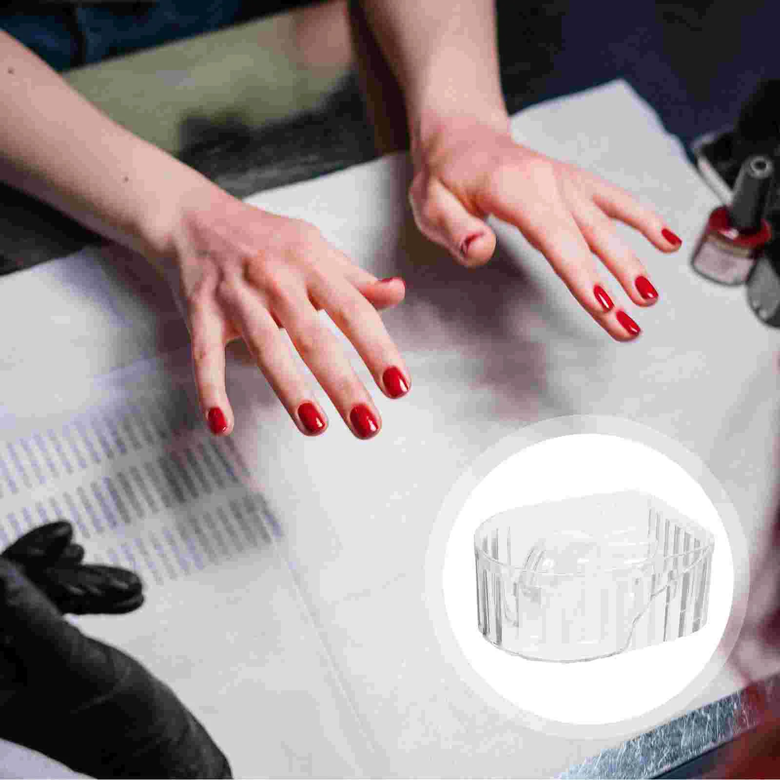 Handinweken kom acryl nagellakremover gel losweken manicure tool voor thuis salon polijsten kunstnagels schoonheid