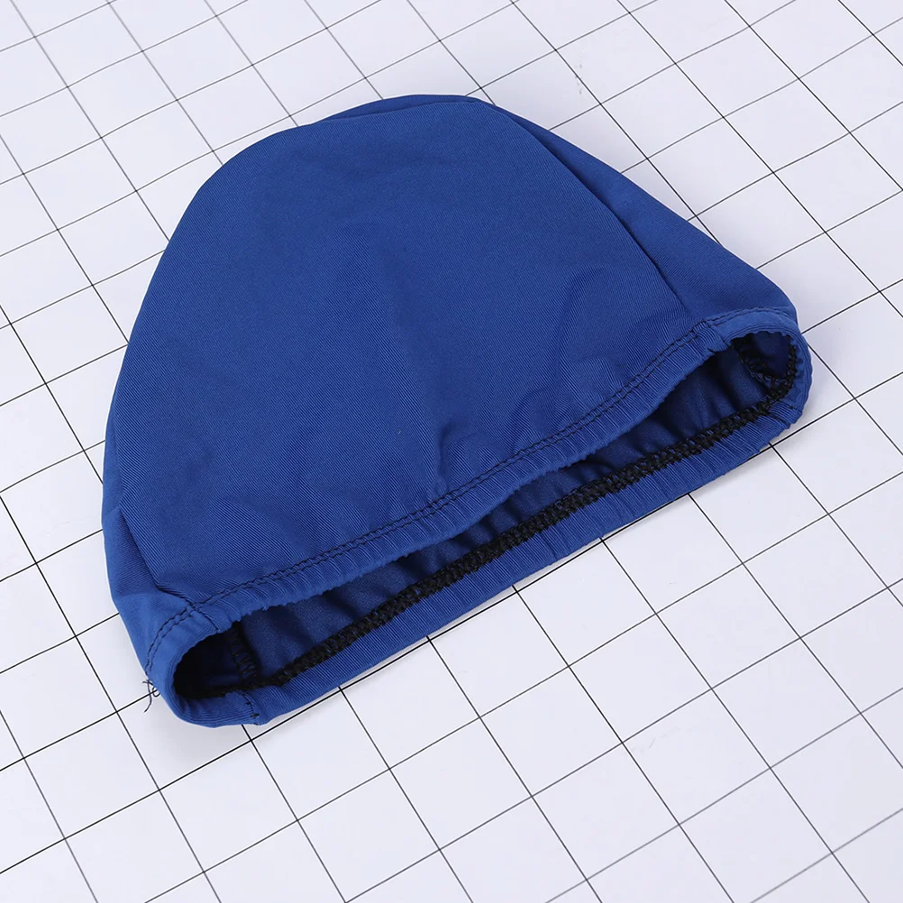 

6 pcs Solid Color Swim Cap Lightweight Elastic Polyester Shower Caps for Adults Blue Stretchable Anti UV Drag Reduction