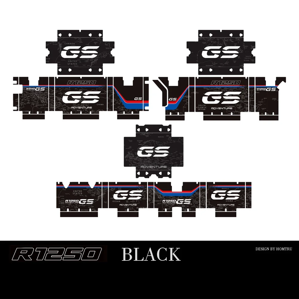 R1250GS F850GS R1200GS Set Pelindung Stiker Reflektif Petualangan Stiker Dekoratif untuk Kotak Aluminium BMW