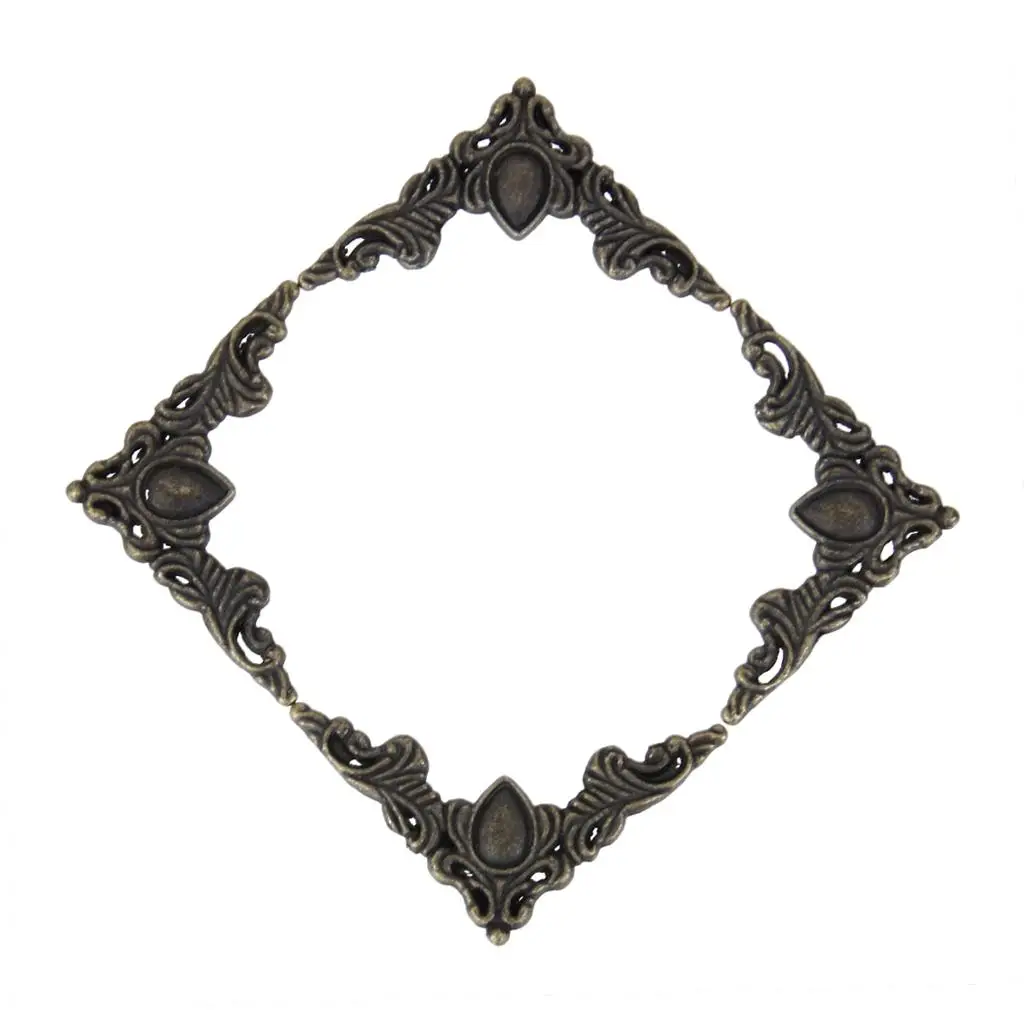 Jewelry Gift Box Protector Retro Zinc Alloy Antique Brass Corner Cover for Wooden Case and Trunk