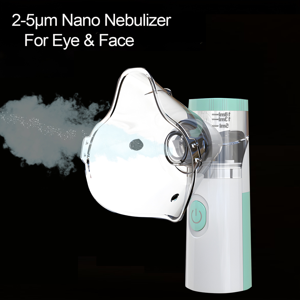  Compress Eye Steamer Relieve Fatigue Dry Eyes Moisturizing Heating Face Eye Massager Mask Humidifier Mist Nano Sprayer 