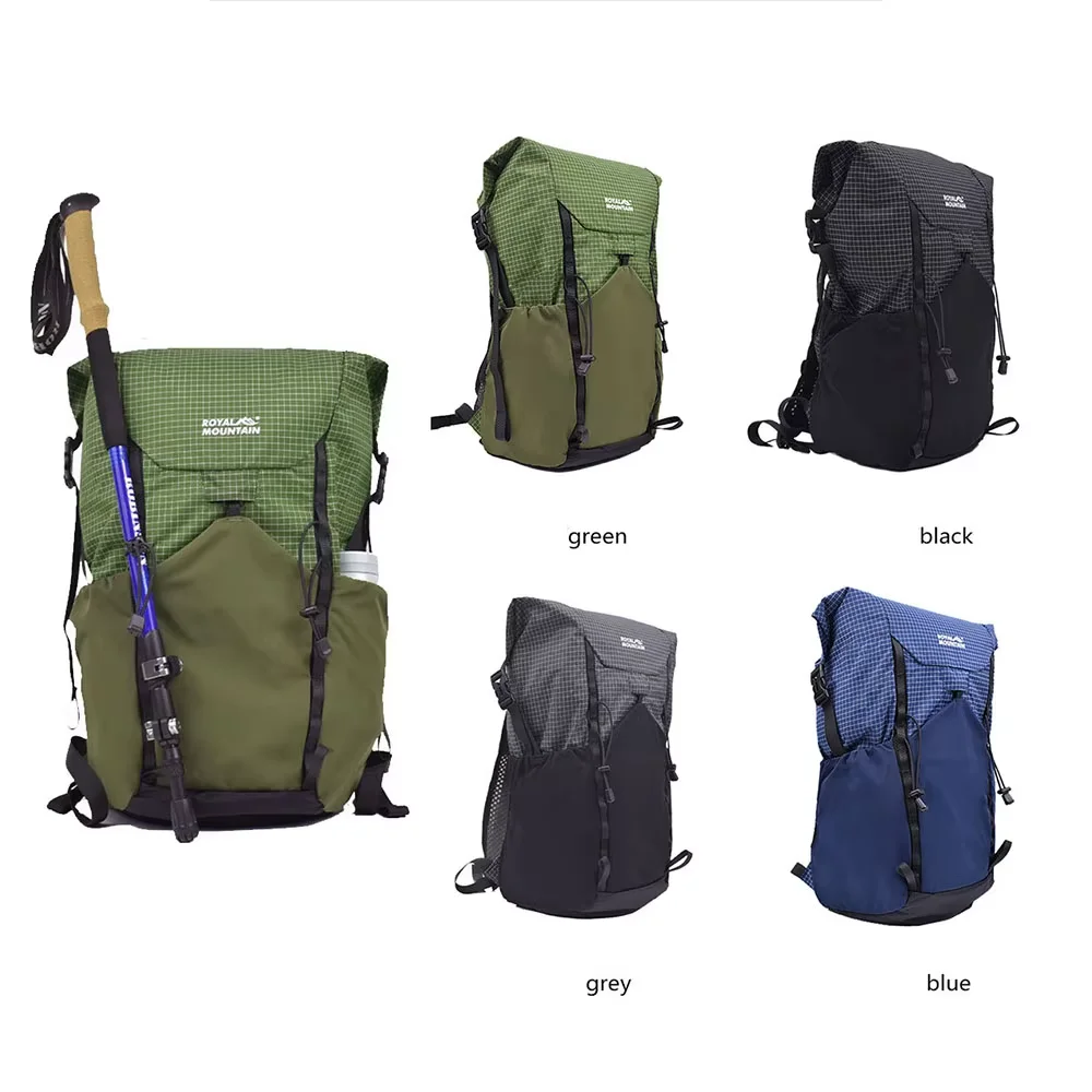 25L 초경량 배낭 Dyneema 접이식 하이킹 배낭 - 안티 슬래시 롤 탑 데이 팟 캐주얼 트레킹 배낭 450g